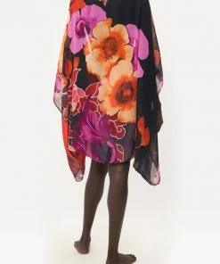 Camilla EBoutique (US) SILK SHRUG MIDNIGHT POPPY