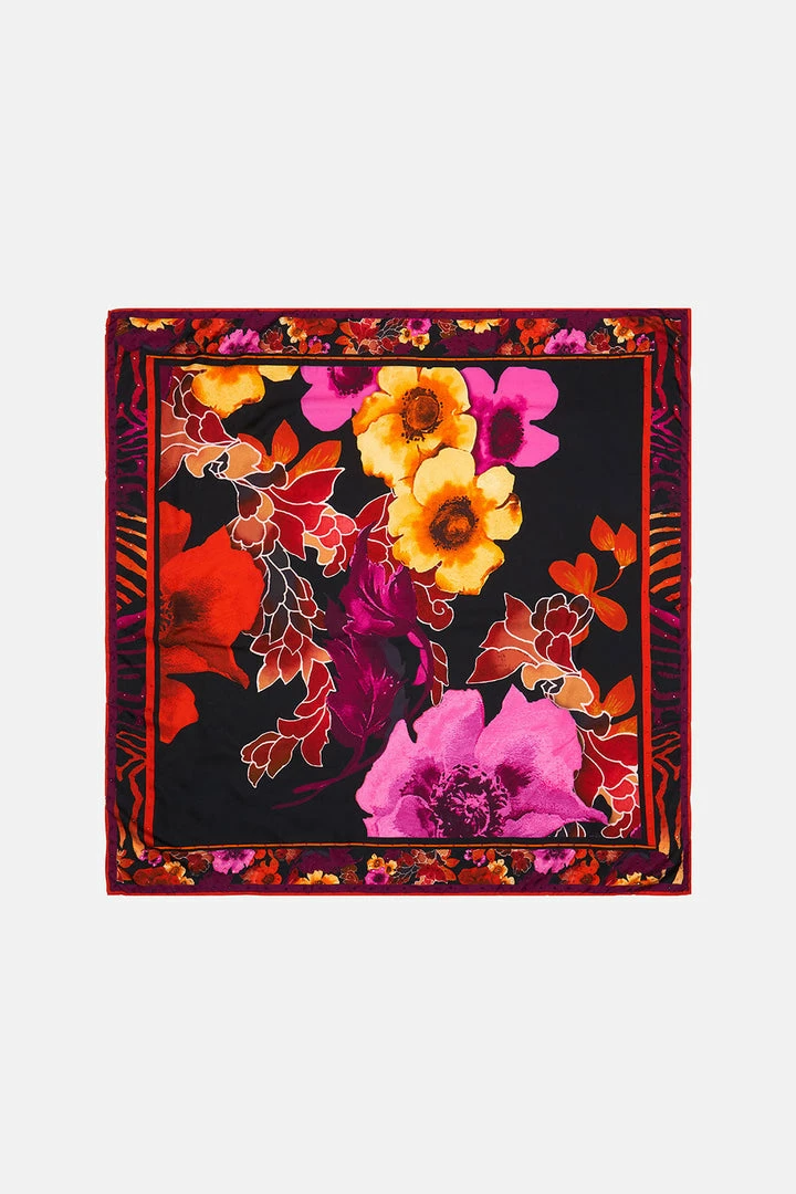 Camilla EBoutique (US) LARGE SQUARE SCARF MIDNIGHT POPPY