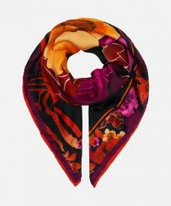 Camilla EBoutique (US) LARGE SQUARE SCARF MIDNIGHT POPPY