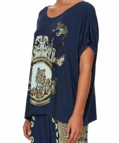 Camilla EBoutique (US) LOOSE FIT ROUND NECK TEE A LITTLE PAST TWILIGHT Sale Activewear & Loungewear