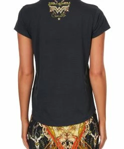 Camilla EBoutique (US) Up To 30% Off CURVED HEM FITTED TEE WONDER WOMAN