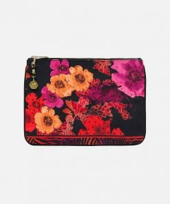Camilla EBoutique (US) Up To 30% Off SMALL CANVAS CLUTCH MIDNIGHT POPPY