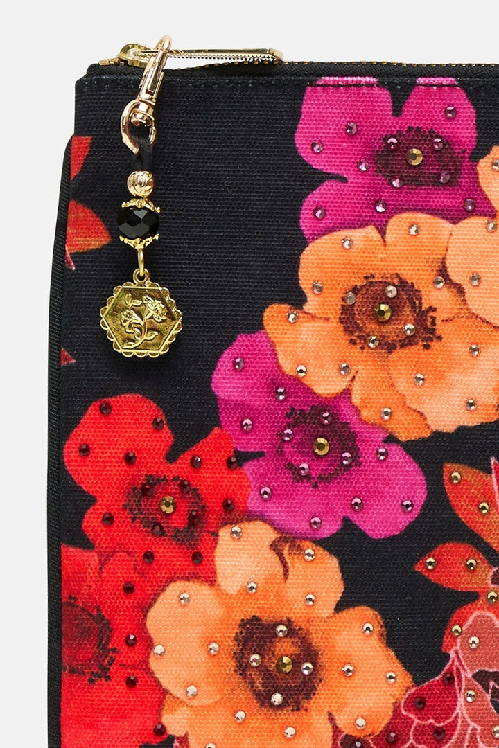 Camilla EBoutique (US) Up To 30% Off SMALL CANVAS CLUTCH MIDNIGHT POPPY