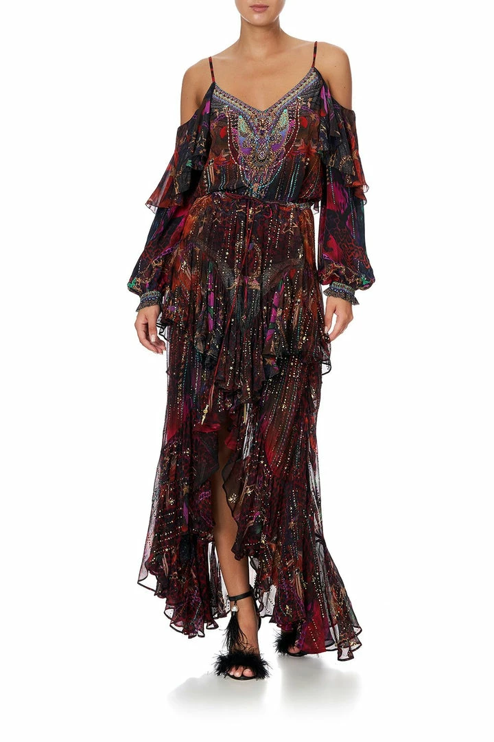 Camilla EBoutique (US) MAXI SKIRT WITH DOUBLE FRILL ROCKET WOMAN Sale Clothing