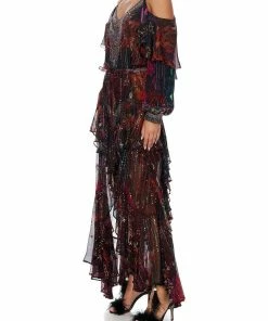 Camilla EBoutique (US) MAXI SKIRT WITH DOUBLE FRILL ROCKET WOMAN Sale Clothing