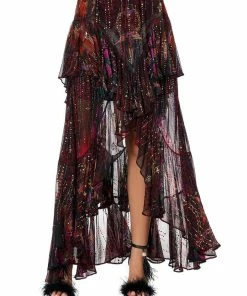 Camilla EBoutique (US) MAXI SKIRT WITH DOUBLE FRILL ROCKET WOMAN Sale Clothing