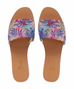 Camilla EBoutique (US) Sale Accessories PRINTED SLIDE SOUTH BEACH SUNRISE