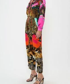 Camilla EBoutique (US) PANELLED DRAWSTRING ZIP JUMPSUIT XANADU RISING Sale Clothing