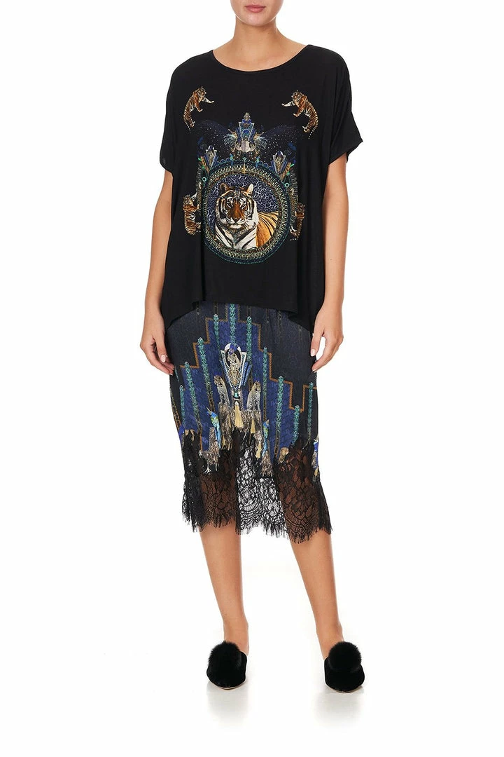 Camilla EBoutique (US) LOOSE FIT ROUND NECK TEE DRIPPING IN DECO