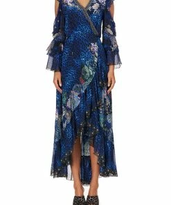 Camilla EBoutique (US) Up To 30% Off RUFFLE SLEEVE WRAP DRESS CAMDEN MOON