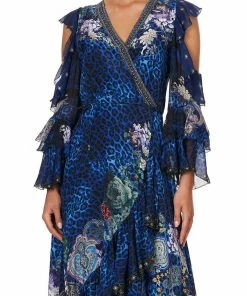 Camilla EBoutique (US) Up To 30% Off RUFFLE SLEEVE WRAP DRESS CAMDEN MOON