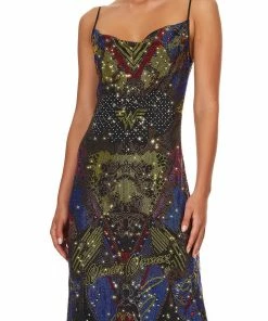 Camilla EBoutique (US) EMBELLISHED LONG BIAS SLIP WONDER WOMAN
