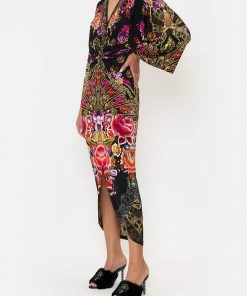 Camilla EBoutique (US) Clothing LONG SPLIT FRONT TWIST DRESS DANCE WITH DUENDE