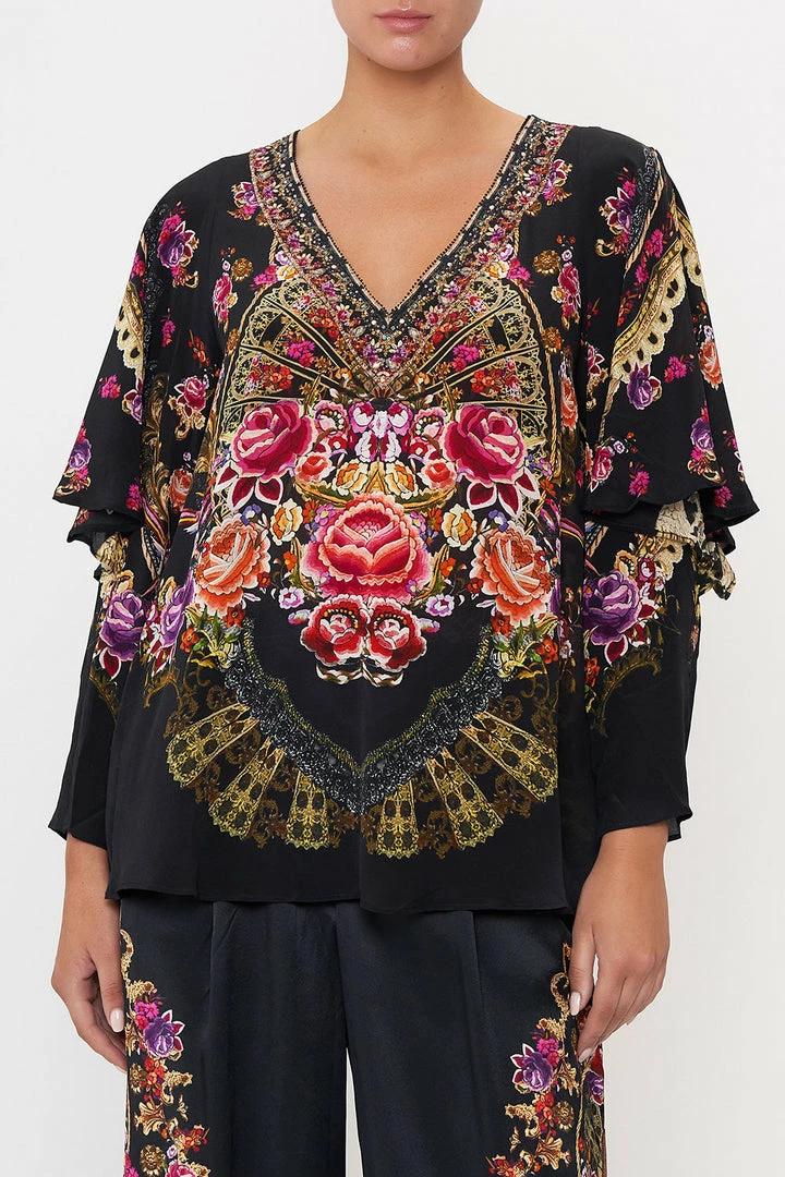 Camilla EBoutique (US) BLOUSE WITH DROP SHOULDER DANCE WITH DUENDE Clothing