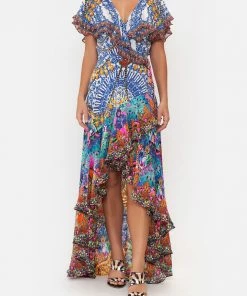 Camilla EBoutique (US) FRILL SLEEVE LONG DRESS LUCKY CHARMS