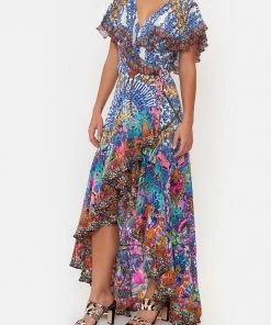 Camilla EBoutique (US) FRILL SLEEVE LONG DRESS LUCKY CHARMS