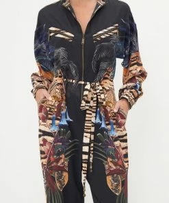 Camilla EBoutique (US) DRAWSTRING ZIP JUMPSUIT NATURAL INSTINCT Clothing