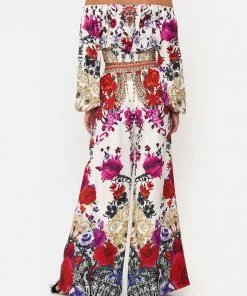 Camilla EBoutique (US) SHIRRED WAIST TOP REIGN OF ROSES