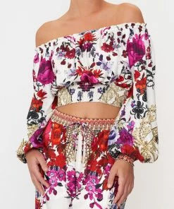 Camilla EBoutique (US) SHIRRED WAIST TOP REIGN OF ROSES