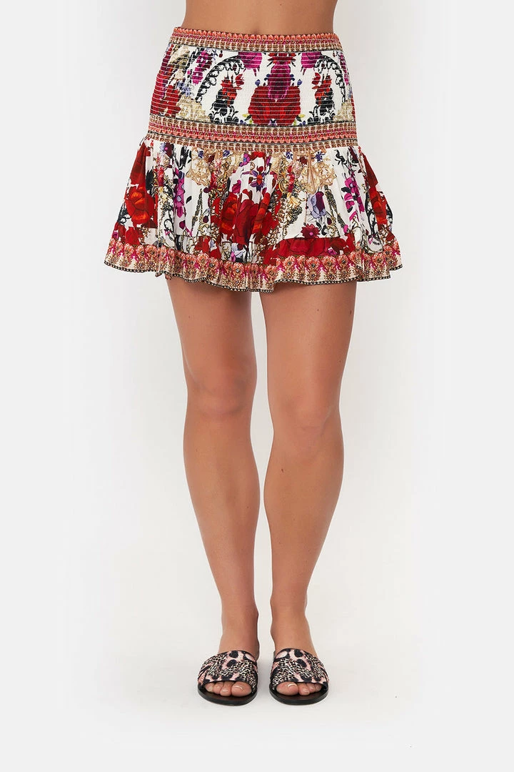Camilla EBoutique (US) SHORT SHIRRED SKIRT REIGN OF ROSES Clothing