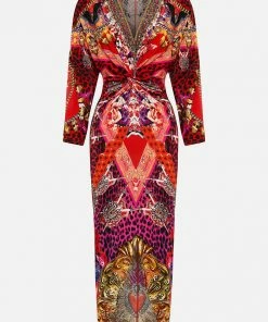 Camilla EBoutique (US) Clothing LONG SPLIT FRONT TWIST DRESS ARTESANIA MANIA