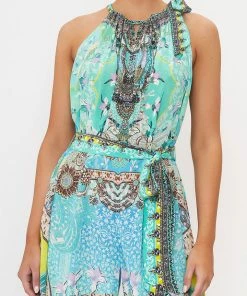 Camilla EBoutique (US) DRAWSTRING NECK JUMPSUIT TURN BACK TIME