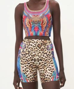 Camilla EBoutique (US) BANDED RACER BACK CROP KINGDOM CALL Sale Tops