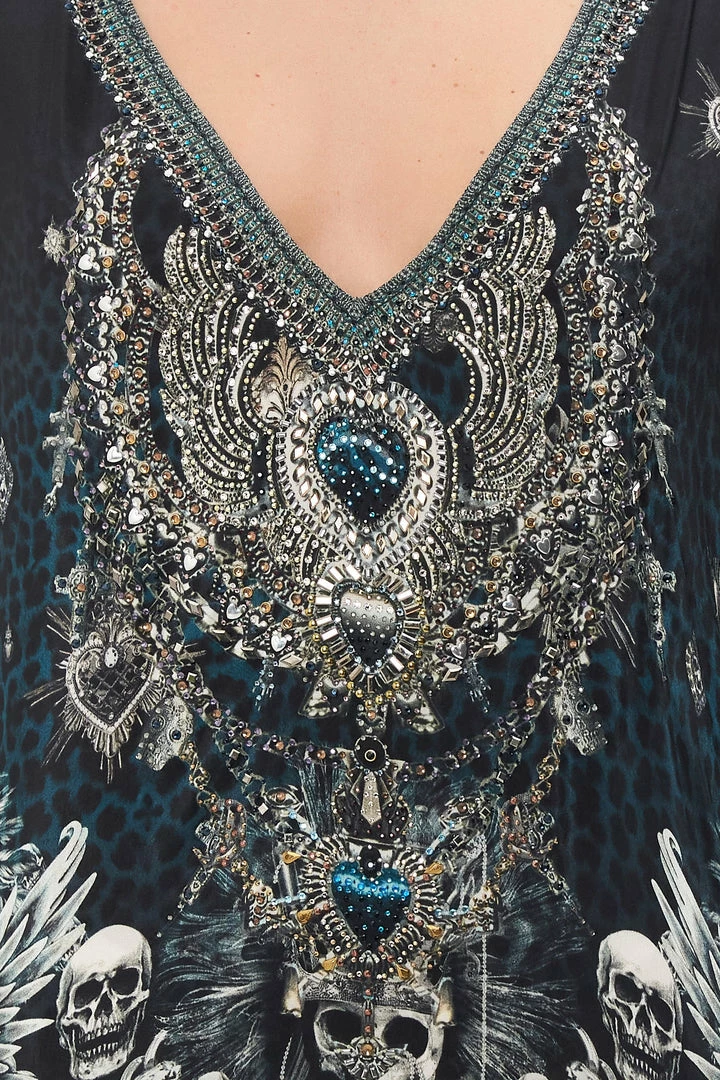 Camilla EBoutique (US) Clothing SHORT KAFTAN WITH CUFF ANIMAL ANARCHY