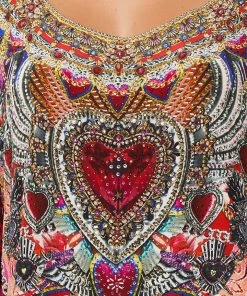 Camilla EBoutique (US) Clothing SHORT ROUND NECK KAFTAN ARTESANIA MANIA