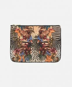 Camilla EBoutique (US) SMALL CANVAS CLUTCH NATURAL INSTINCT Accessories