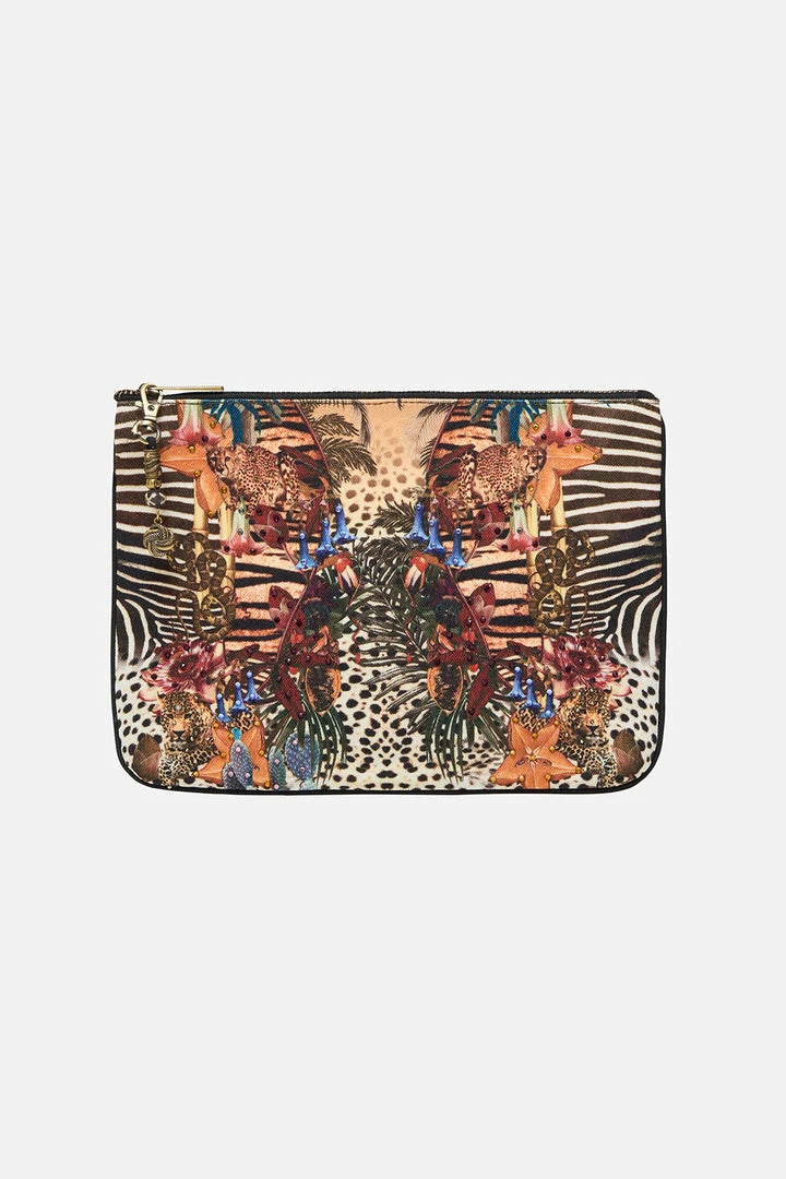 Camilla EBoutique (US) SMALL CANVAS CLUTCH NATURAL INSTINCT Accessories