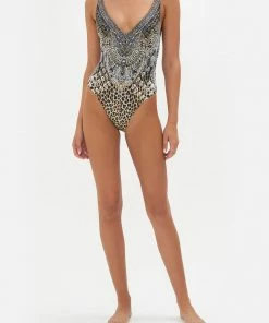 Camilla EBoutique (US) Swimwear DEEP V NECK ONE PIECE ORDER OF DISORDER