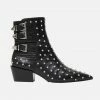 Camilla EBoutique (US) LOW HEEL BUCKLE BOOT SOLID BLACK
