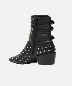 Camilla EBoutique (US) LOW HEEL BUCKLE BOOT SOLID BLACK