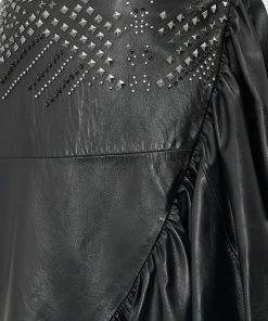 Camilla EBoutique (US) ASYMMETRICAL RUFFLE SKIRT LEATHER