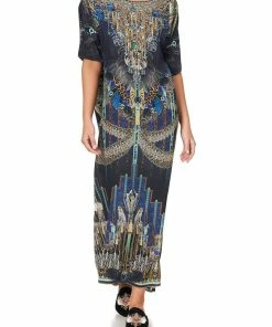 Camilla EBoutique (US) ROUND NECK KAFTAN DRIPPING IN DECO