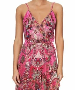 Camilla EBoutique (US) DRAPED FRONT WRAP DRESS PALISADES PAISLEY Sale Clothing