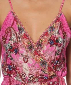 Camilla EBoutique (US) DRAPED FRONT WRAP DRESS PALISADES PAISLEY Sale Clothing