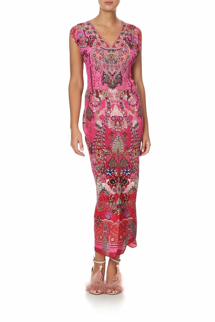 Camilla EBoutique (US) SLIM FIT KAFTAN WITH SPLIT PALISADES PAISLEY
