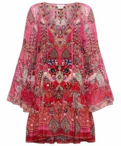 Camilla EBoutique (US) A-LINE GATHERED PANEL DRESS PALISADES PAISLEY New To Sale