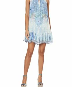 Camilla EBoutique (US) HIGH NECK RUFFLE DRESS CALI DREAMING