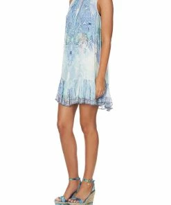 Camilla EBoutique (US) HIGH NECK RUFFLE DRESS CALI DREAMING
