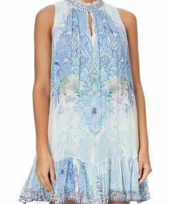 Camilla EBoutique (US) HIGH NECK RUFFLE DRESS CALI DREAMING