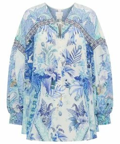 Camilla EBoutique (US) BLOUSON BLOUSE WITH NECK TIE CALI DREAMING