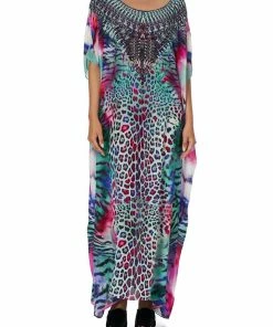 Camilla EBoutique (US) ROUND NECK KAFTAN MIGHTY MEOW