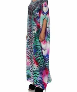 Camilla EBoutique (US) ROUND NECK KAFTAN MIGHTY MEOW