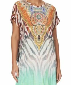 Camilla EBoutique (US) Sale Clothing LONG SCOOP BACK HEM T-SHIRT SAVANNAH