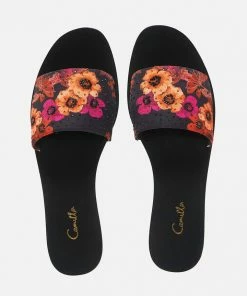 Camilla EBoutique (US) Accessories PRINTED SLIDE MIDNIGHT POPPY