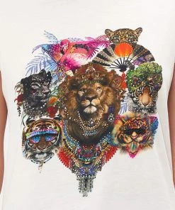 Camilla EBoutique (US) SLIM FIT ROUND NECK T-SHIRT SURREALIST XANADU