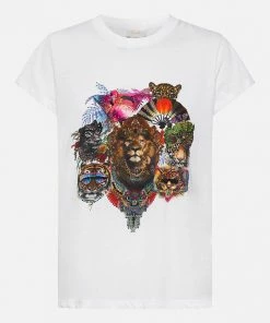 Camilla EBoutique (US) SLIM FIT ROUND NECK T-SHIRT SURREALIST XANADU